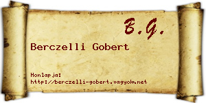 Berczelli Gobert névjegykártya